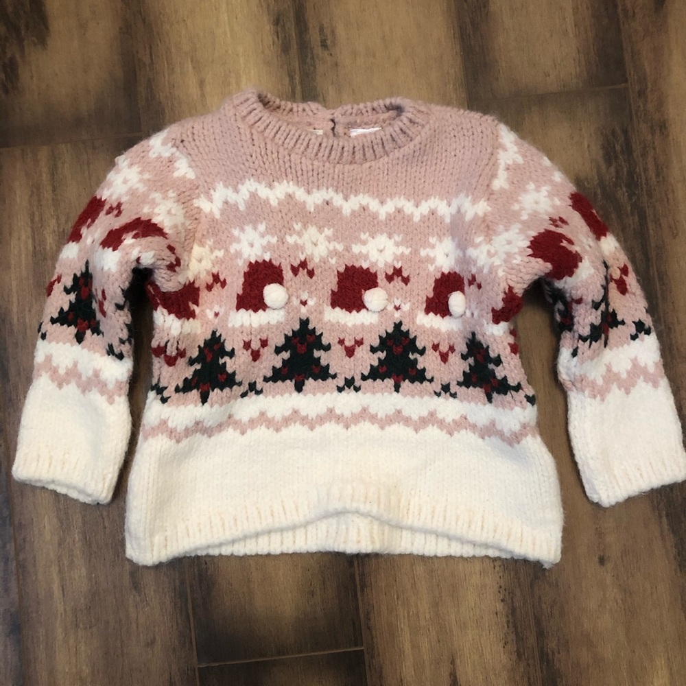 Zara girls Christmas sweater. Size 9/12 months